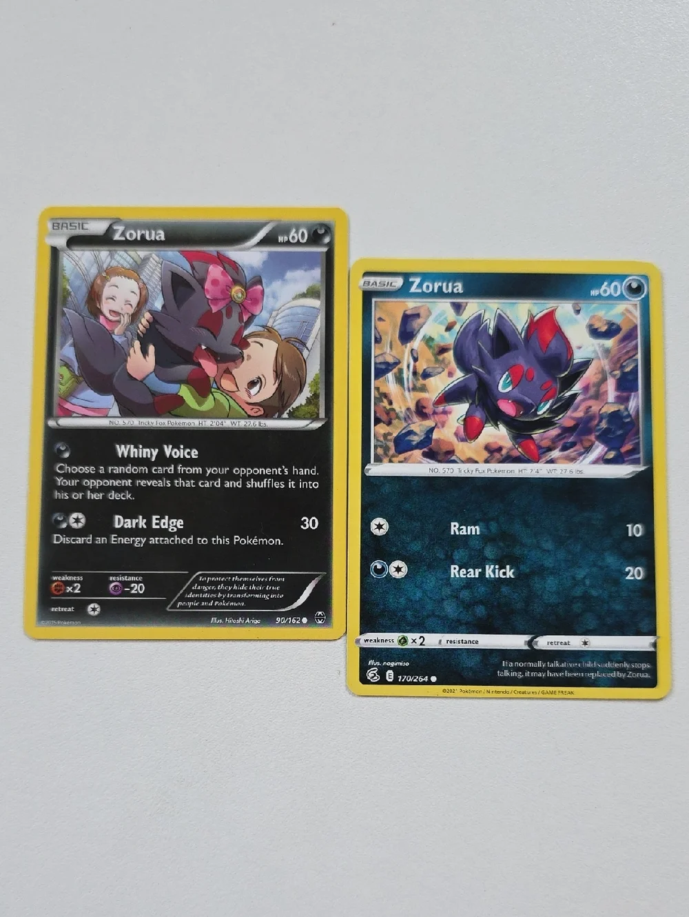 Pokemon Zorua Cards